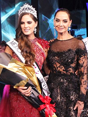 Mexico's Sofia Aragon with Lupita Jones, Miss Universe 1991