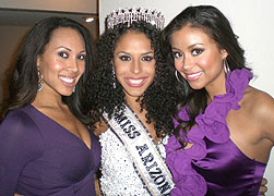 Nafeesa Deflorias, Miss Arizona USA 2008, Brittany Bell, Miss Arizona USA 2010 and Alicia-Monique Blanco, Miss Arizona USA 2009
