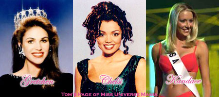 The 6 year Texas chain: Miss USA 1989-Gretchen Polhemus, Miss USA 1995-Chelsi Smith, Miss USA 2001-Kandace Krueger