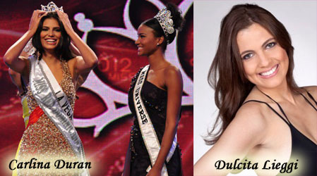 Carlina Duran is crowned Miss Dominican Republic but she was married so she is replaced by Dulcita Lieggi