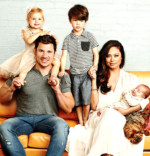 A beautiful family - Nick and Vanessa Lachey with their three children