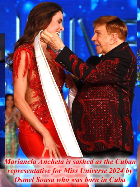 Marianela Ancheta sashed as Miss Universe Cuban by Cuban-born Osmel Sousa